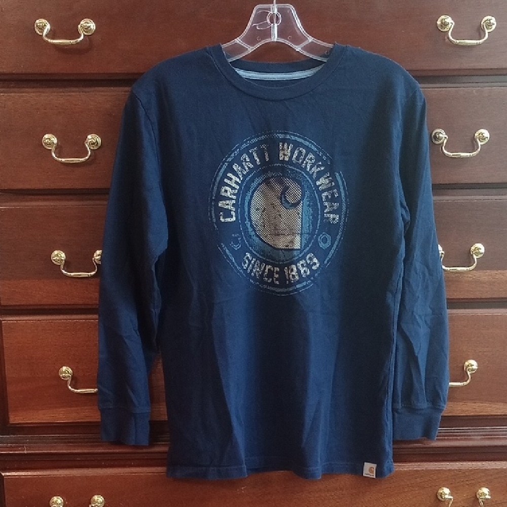 Carhartt Kids Dark Blue Long Sleeve Tee